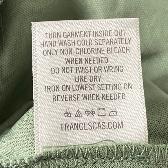 Francesca's Mi Ami green ruffle long-sleeve mini dress sage color Size Medium - Picture 11 of 16